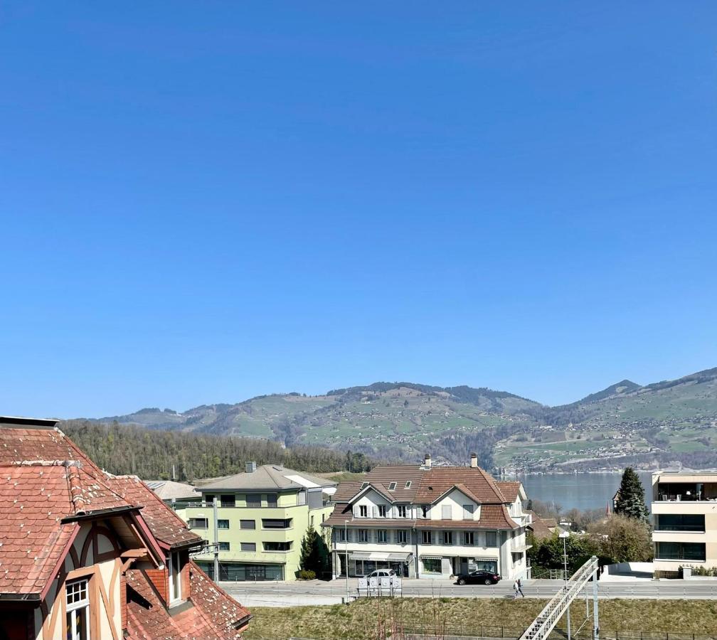 Studio Bahnhof Spiez Leilighet Eksteriør bilde